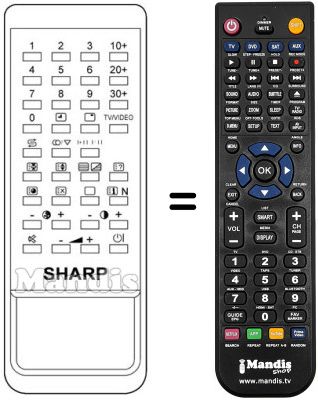 Replacement remote control RRMCG0498CESA