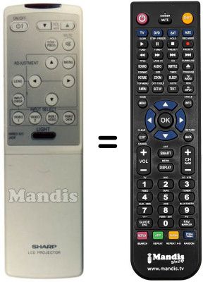 Télécommande équivalente Sharp RRMCG1292CESA