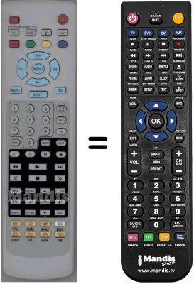 Replacement remote control Palladium TVD82698