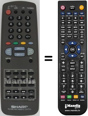 Replacement remote control Sharp 70DS15SN