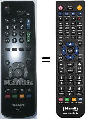 Télécommande équivalente Sharp LC-20S5EGY