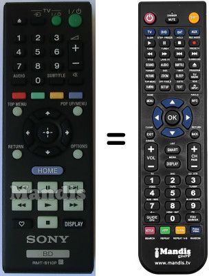 Replacement remote control Sony BDP-S483