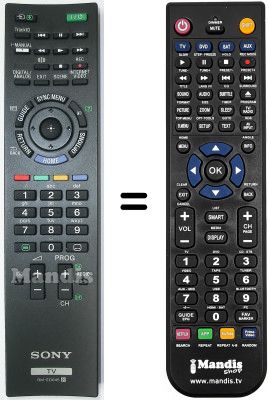 Replacement remote control Sony KDL-32EX420