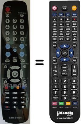 Télécommande équivalente Samsung LE46A577P2M/XZF Télécommande équivalente Samsung LE46A577P2M/XZF
