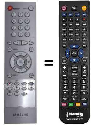 Télécommande équivalente Samsung TI14N3 Télécommande équivalente Samsung TI14N3