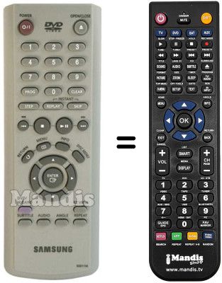 Replacement remote control Samsung SUP886 Replacement remote control Samsung SUP886