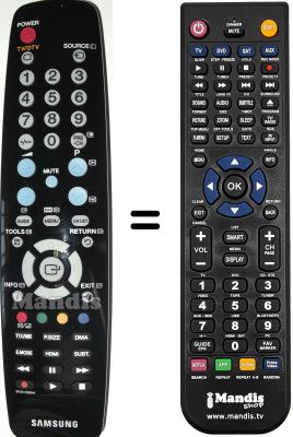Replacement remote control Samsung PS50A552S1RXXU