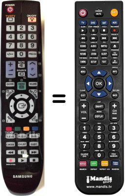 Télécommande équivalente Samsung LE46A796R2M/XZF Télécommande équivalente Samsung LE46A796R2M/XZF