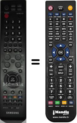 Replacement remote control Samsung SP50L6HVX / /XEC