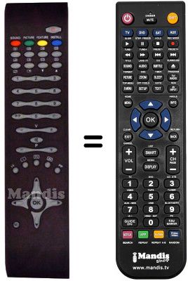 Télécommande équivalente RC1080 Télécommande équivalente RC1080