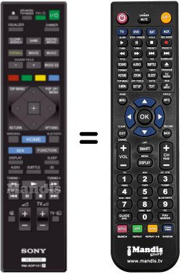 Télécommande équivalente Sony RM-ADP121 Télécommande équivalente Sony RM-ADP121