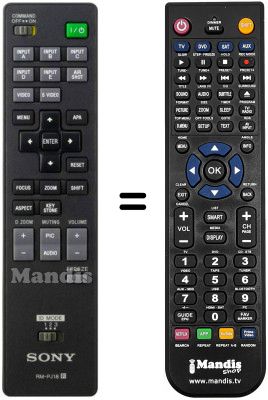 Télécommande équivalente Sony RM-PJ18 Télécommande équivalente Sony RM-PJ18