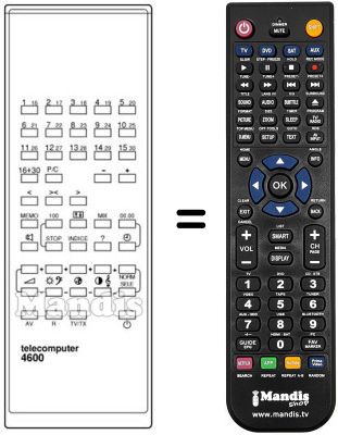 Replacement remote control Sinudyne FAUNO1601