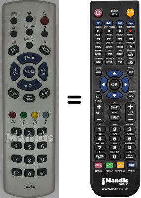 Télécommande équivalente RC2183