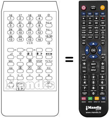 Replacement remote control Tensai TCT251BL