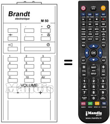 Replacement remote control Thomson D36FI