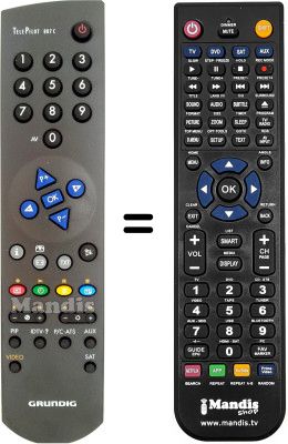 Télécommande équivalente Grundig SE8250 / 8PIP / DOLBY Télécommande équivalente Grundig SE8250 / 8PIP / DOLBY