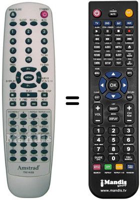 Télécommande équivalente REMCON1184