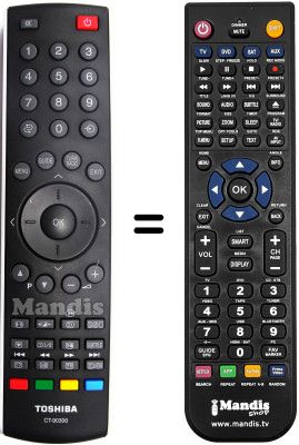 Replacement remote control Toshiba 32AV503D Replacement remote control Toshiba 32AV503D