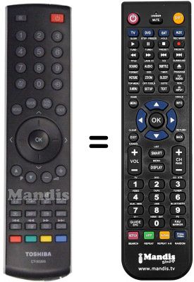 Télécommande équivalente Toshiba 32RV675D