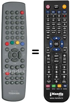 Télécommande équivalente Toshiba TW50146 Télécommande équivalente Toshiba TW50146