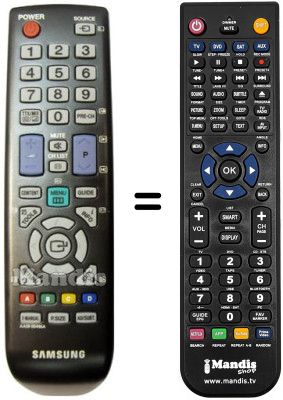 Télécommande équivalente Samsung UE26D4003 Télécommande équivalente Samsung UE26D4003