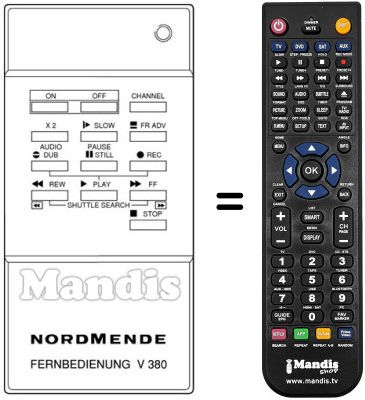 Télécommande équivalente NordMende V303PSN
