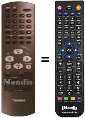 Replacement remote control Toshiba V429