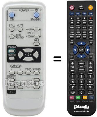 Télécommande équivalente Mitsubishi MIT001 Télécommande équivalente Mitsubishi MIT001