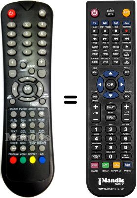 Télécommande équivalente Mitsai SUP9059