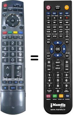 Télécommande équivalente Panasonic TX-26LM70LA Télécommande équivalente Panasonic TX-26LM70LA