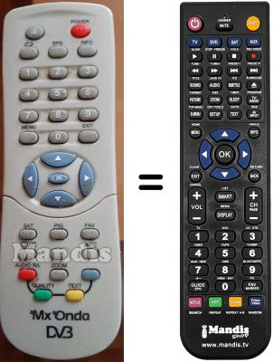 T&eacute;l&eacute;commande &eacute;quivalente MxOnda MX-STB5292