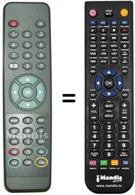 Télécommande équivalente Emtec REMCON013