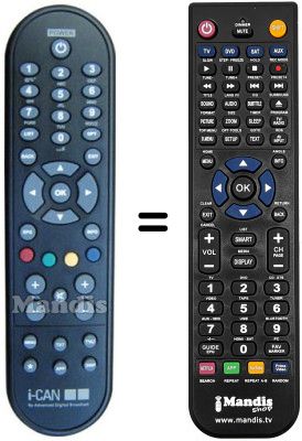 Replacement remote control Adb I-CAN1100T