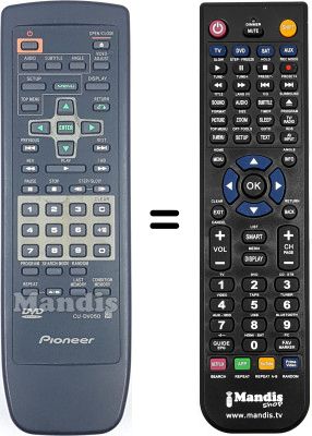 Télécommande équivalente Pioneer DV626
