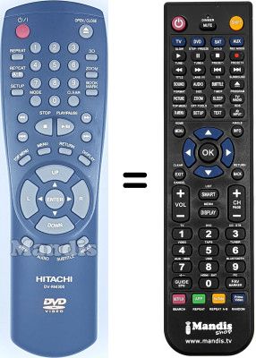 Replacement remote control Hitachi DV-P305E