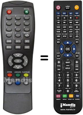Replacement remote control MPMAN DVB-T2012