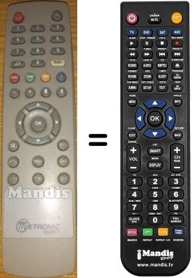 Télécommande équivalente Metronic 060501