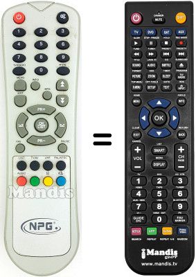 Replacement remote control Npg DTR-4000REAL