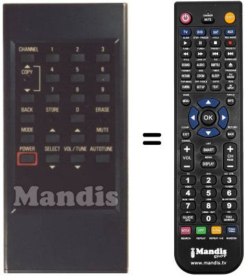 Replacement remote control EMME ESSE NORTHSAT200