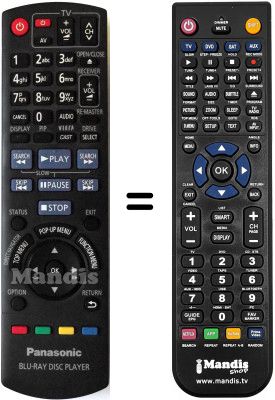 Replacement remote control Panasonic DMP-BDT100
