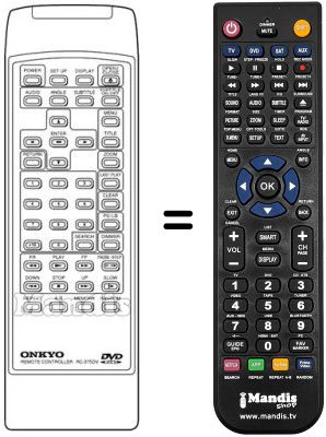 Télécommande équivalente RC375DV