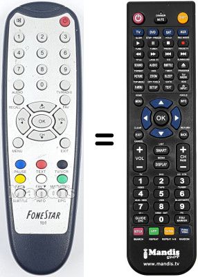 Télécommande équivalente Fonestar RDT710