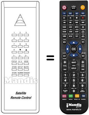 Télécommande équivalente Pace SS6000