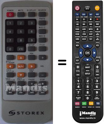 Replacement remote control STOREX MPIX355