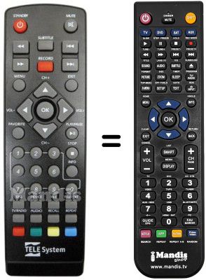 T&eacute;l&eacute;commande &eacute;quivalente Telesystem TS6280