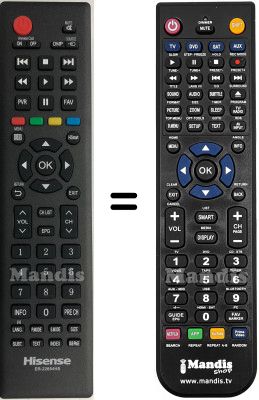 Télécommande équivalente Hisense HVS57473