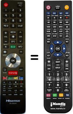 Télécommande équivalente Hisense HVS57395