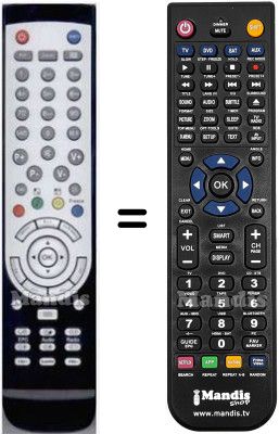 Replacement remote control Telefunken HVS57658