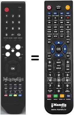 Télécommande équivalente HVS57580